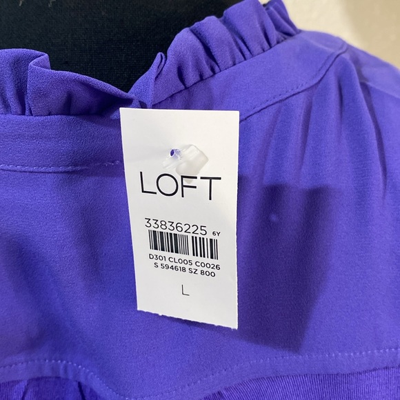 Loft lace trim mixed media sleeveless shell - Picture 5 of 7